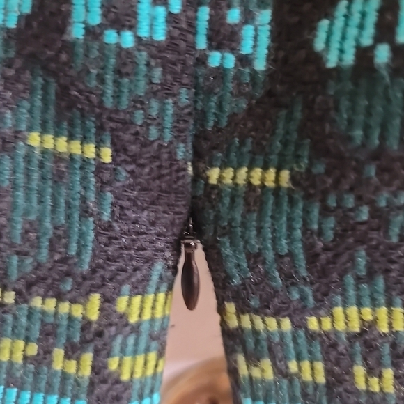 Akris Punto Green Multi Tweed Sheath Dress 8 Sleeveless V-neck - Picture 12 of 12